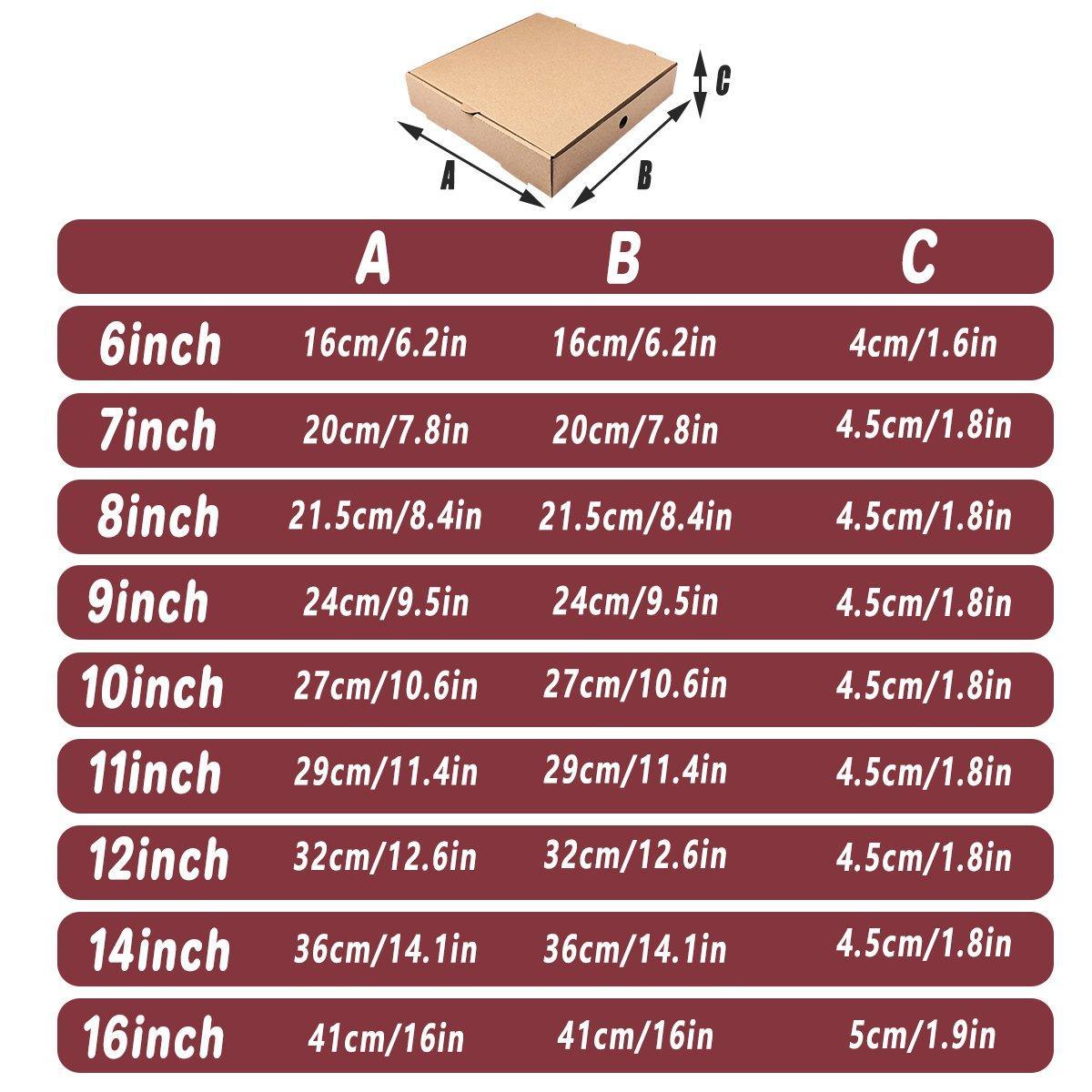 25pcs Break Resistant Pizza Boxes for Cooking Takeout and Food Delivery Needs - 11inch