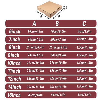25pcs Break Resistant Pizza Boxes for Cooking Takeout and Food Delivery Needs - 11inch
