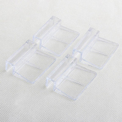4Pcs Aquarium Fish Tank Glass Cover Support Holder Acrylic Clip Bracket 6/8/10/12mm - 10mm