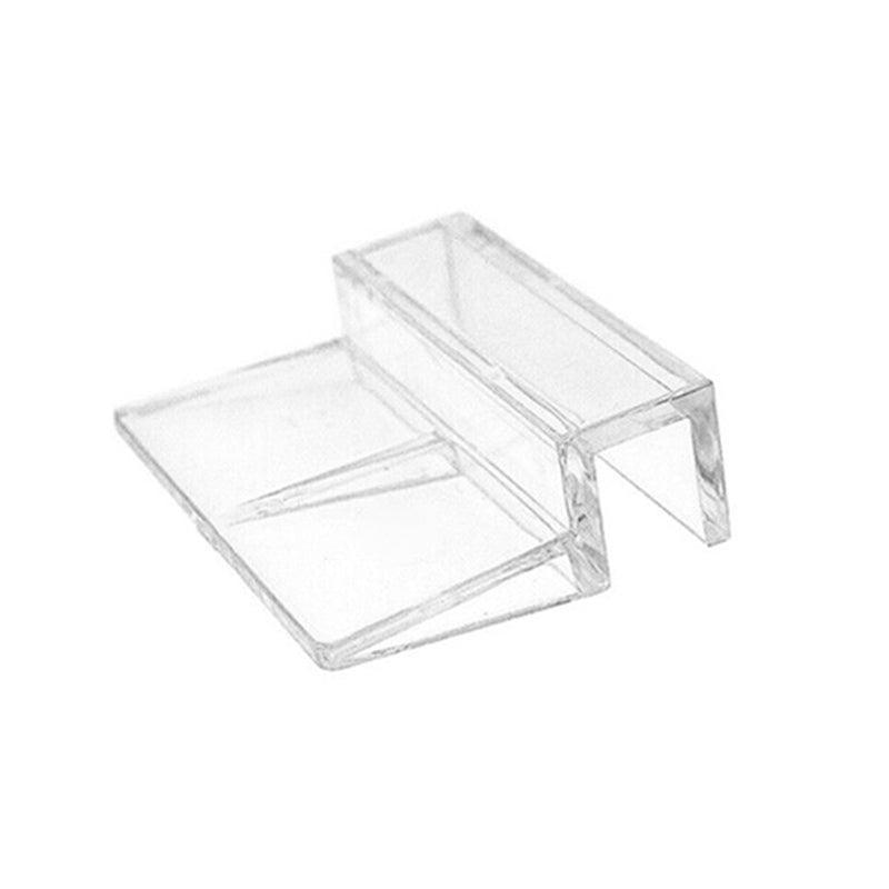 4Pcs Aquarium Fish Tank Glass Cover Support Holder Acrylic Clip Bracket 6/8/10/12mm - 10mm