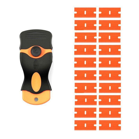 Plastic Razor Blade Scraper or Replacement Blades 10/20/30/50/100PCS Cleaning Tool - 1X Plastic Scraper.