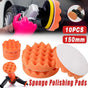 10x 150mm Sponge Polishing Pads 6Inch Waxing Buffing Set for Car Polisher Buffer.