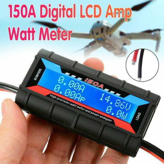 150A Digital LCD Amp Watt Meter Power Analyser Solar Caravan.