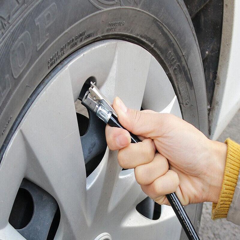 Air Tyre Inflator Pressure Meter Car Truck Tire Pump Hose Gauge Compressor Tools.
