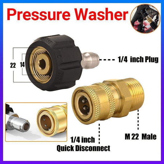Pressure Washer Adapter 1/4inch Quick Connect Kit M22-14 Adapter.