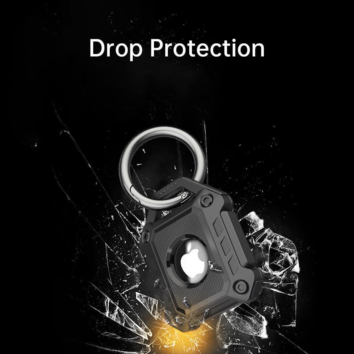 Waterproof Apple AirTag Protective Case TPU Cover Air Tag Tracker Loop Holder - Green.