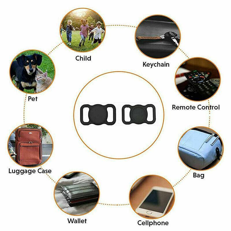 Silicone Collar Attachment Case Compatible with Tracking Device for Pets - White