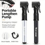 Portable Bicycle Pump Mini Inflatable Tube Pump Tire Inflator for Bike Cycling - Black.