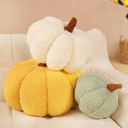 Soft Plush Pumpkin Pillow Cushion Sofa Living Room Bay Window Decor Indoor Toy - Orange