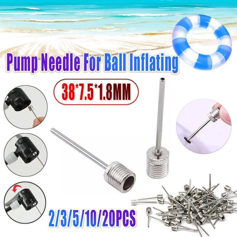 Stainless Steel Ball Pump Needle Inflator Pin for Football Basketball Volleyball - 10PCS.