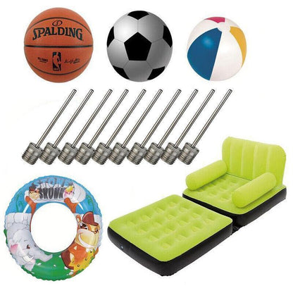 Stainless Steel Ball Pump Needle Inflator Pin for Football Basketball Volleyball - 10PCS.