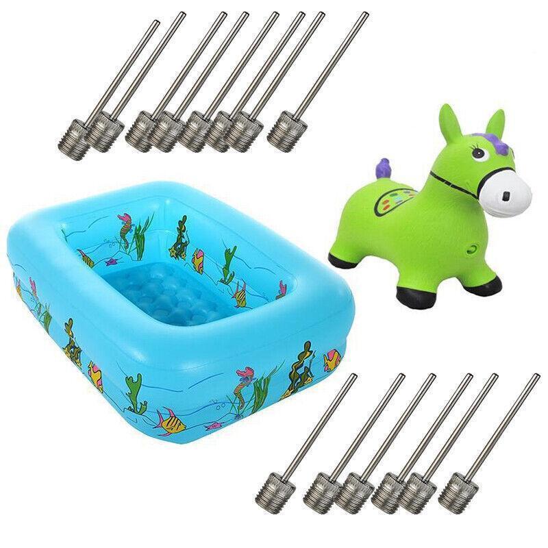 Stainless Steel Ball Pump Needle Inflator Pin for Football Basketball Volleyball - 10PCS.