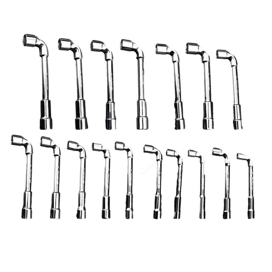6-23mm L Shaped Socket Wrench Elbow Multi Size Hardware Repair Tool Set - 21mm.