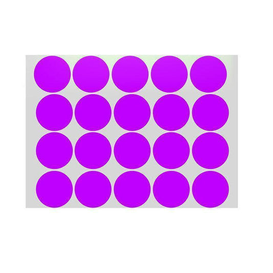 Purple Assorted Sizes Colour Sticker Dots Adhesive Round Labels Circular Spot Scrapbook - 25mm*40 Dots.