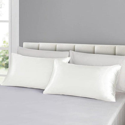 2X Satin Pillow Case Bedroom Pillowcase Cushion Covers Home Decor Luxury Slip - Lavender