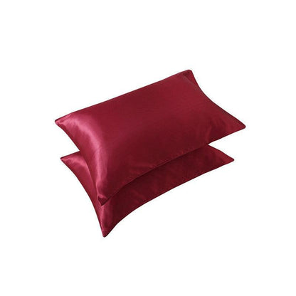 2X Satin Pillow Case Bedroom Pillowcase Cushion Covers Home Decor Luxury Slip - Lavender
