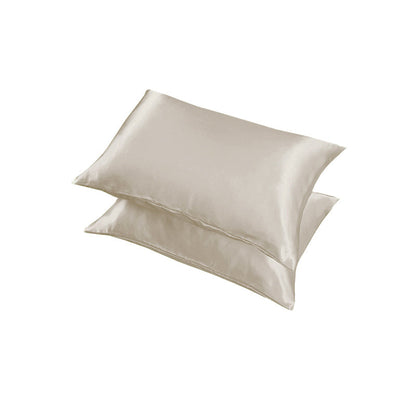 2X Satin Pillow Case Bedroom Pillowcase Cushion Covers Home Decor Luxury Slip - Light Blue