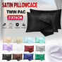 2X Satin Pillow Case Bedroom Pillowcase Cushion Covers Home Decor Luxury Slip - Red