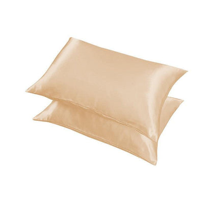 2X Satin Pillow Case Bedroom Pillowcase Cushion Covers Home Decor Luxury Slip - Red