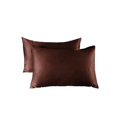 2X Satin Pillow Case Bedroom Pillowcase Cushion Covers Home Decor Luxury Slip - Red