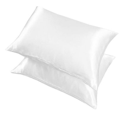 2X Satin Pillow Case Bedroom Pillowcase Cushion Covers Home Decor Luxury Slip - Red