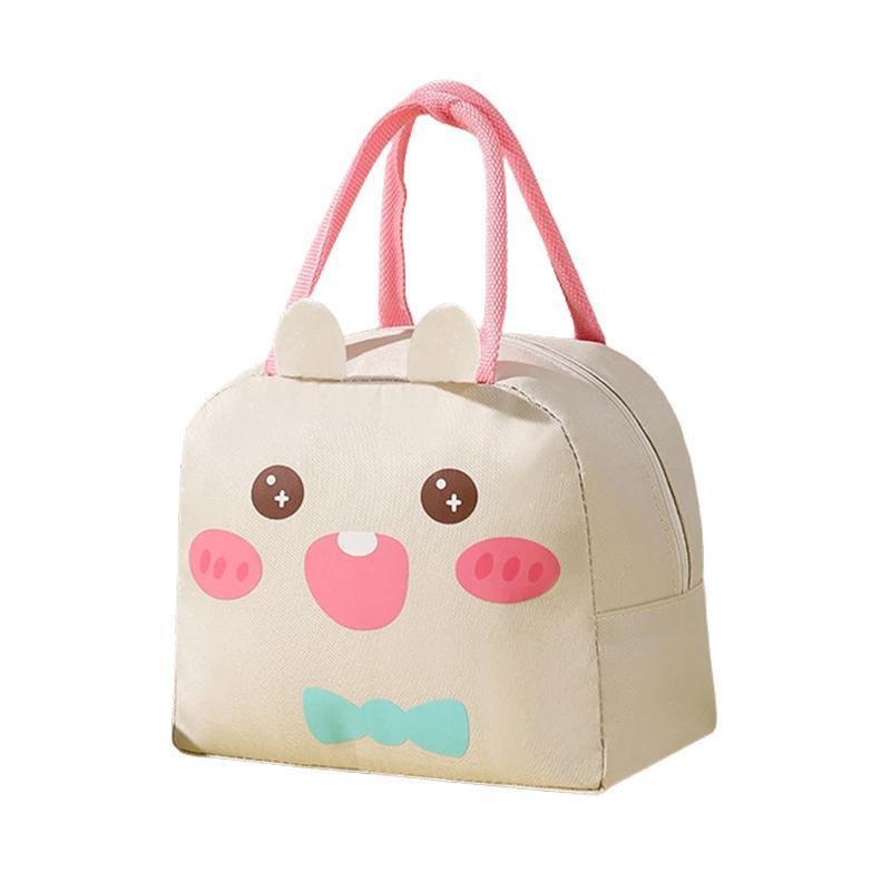 Oxford Portable Insulated Thermal Cooler Lunch Box Carry Picnic Case Storage Bag - Beige.