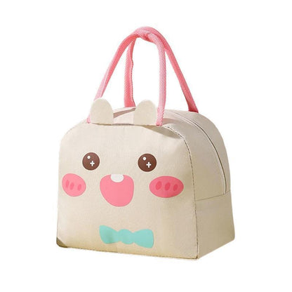Oxford Portable Insulated Thermal Cooler Lunch Box Carry Picnic Case Storage Bag - Beige.