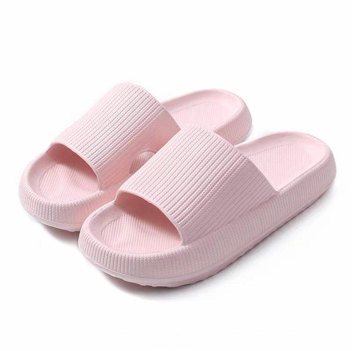 Ultra-Soft Pillow Slides EVA Slippers for Indoor Outdoor Use – Thick Anti-Slip Sole - Yellow 40-41
