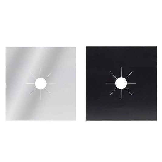 Gas Stove Burner Covers Reusable Hob Protectors Non Stick Liner Pad 4 Pcs - 4 PCS Black.
