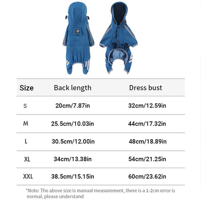 Waterproof Four Corner Pet Raincoats In Large Medium And Small Sizes Are Suitable For Dogs - Pink - S