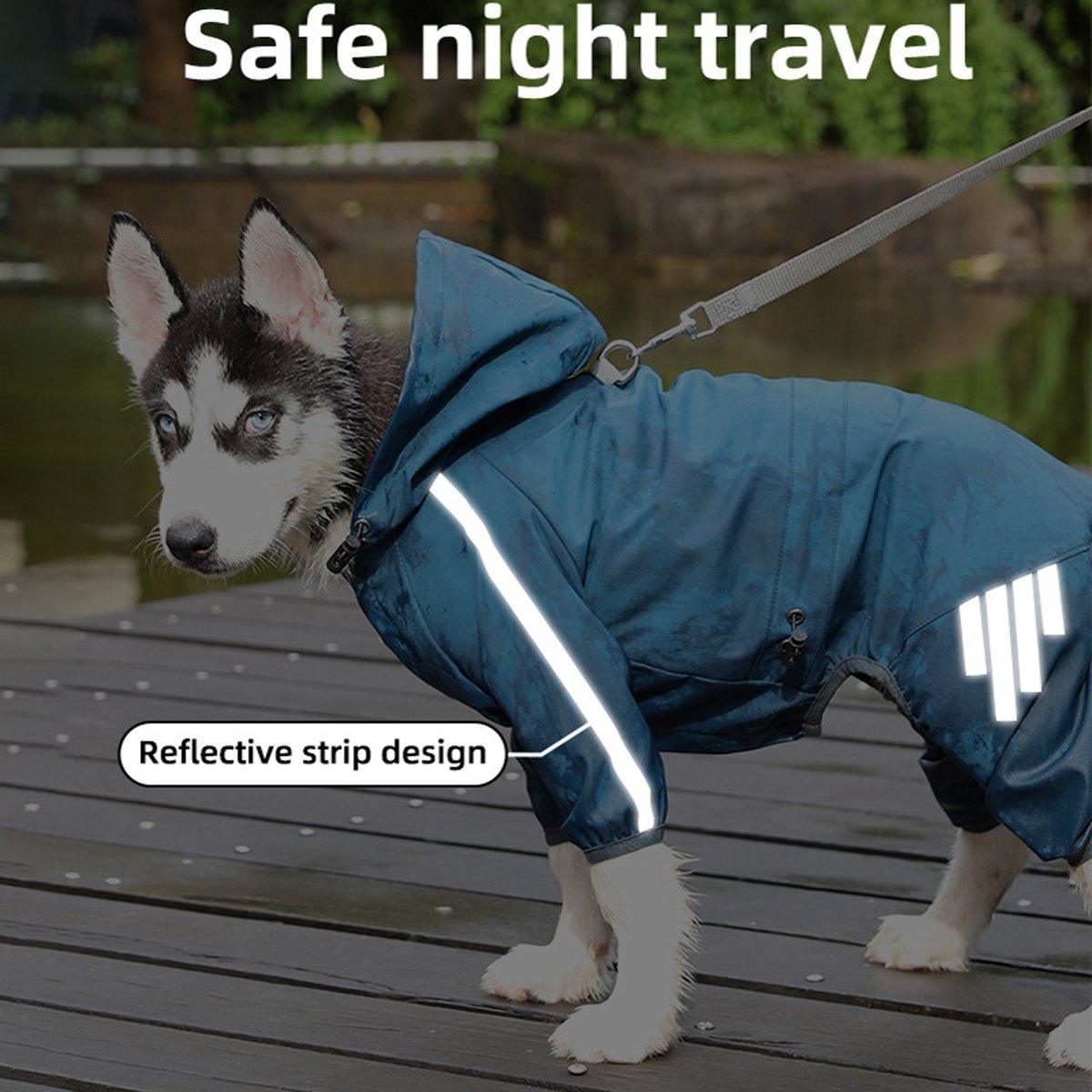 Waterproof Four Corner Pet Raincoats In Large Medium And Small Sizes Are Suitable For Dogs - Pink - S