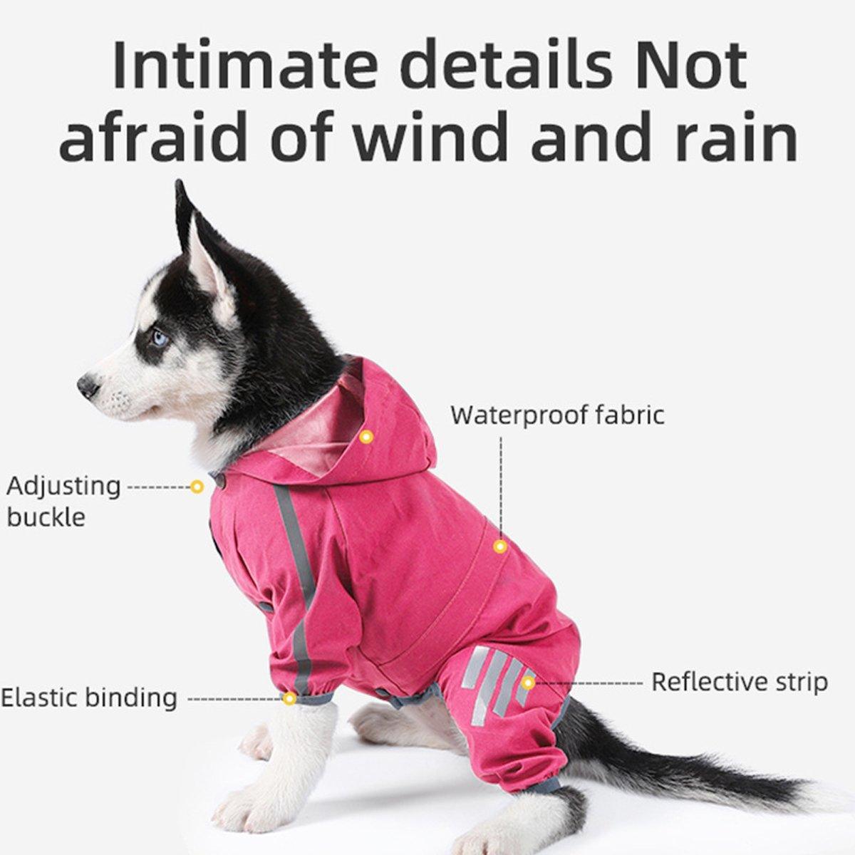 Waterproof Four Corner Pet Raincoats In Large Medium And Small Sizes Are Suitable For Dogs - Orange - L