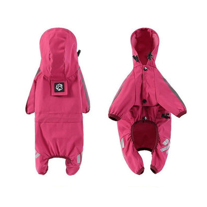 Waterproof Four Corner Pet Raincoats In Large Medium And Small Sizes Are Suitable For Dogs - Orange - L