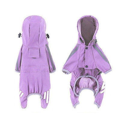 Waterproof Four Corner Pet Raincoats In Large Medium And Small Sizes Are Suitable For Dogs - Orange - L