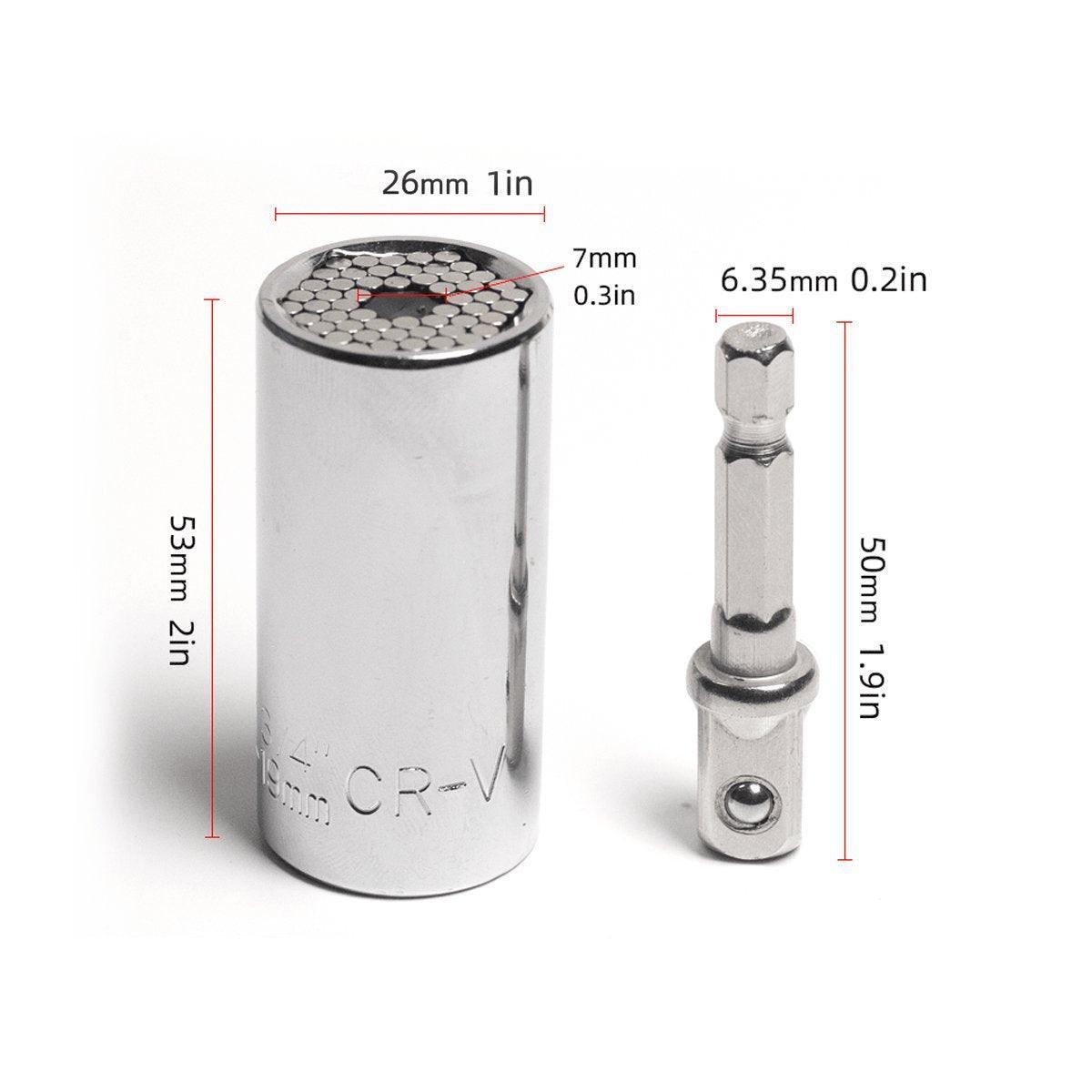 2PACK Universal Socket Grip Multi-Function Ratchet Wrench Power Drill Tool Gift.