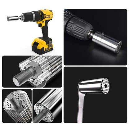 2PACK Universal Socket Grip Multi-Function Ratchet Wrench Power Drill Tool Gift.