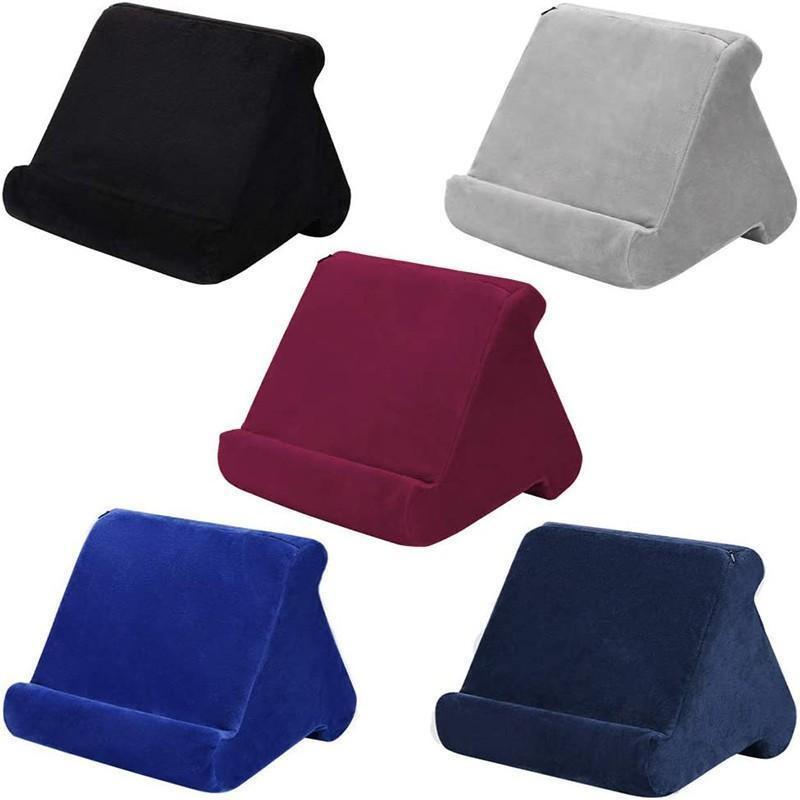 Tablet Pillow Stands For iPad Book Reader Holder Rest Laps Reading Cushion - Blue.