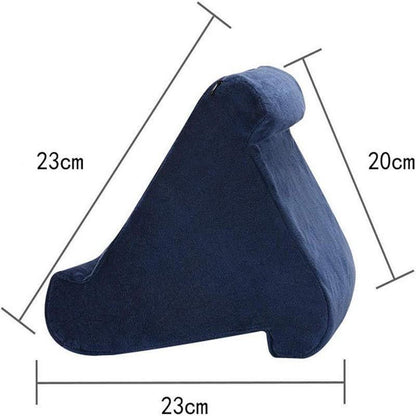 Tablet Pillow Stands For iPad Book Reader Holder Rest Laps Reading Cushion - Blue.