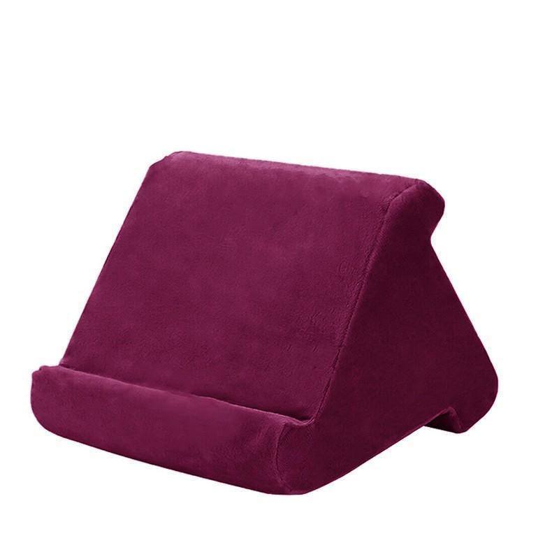 Tablet Pillow Stands For iPad Book Reader Holder Rest Laps Reading Cushion - Blue.