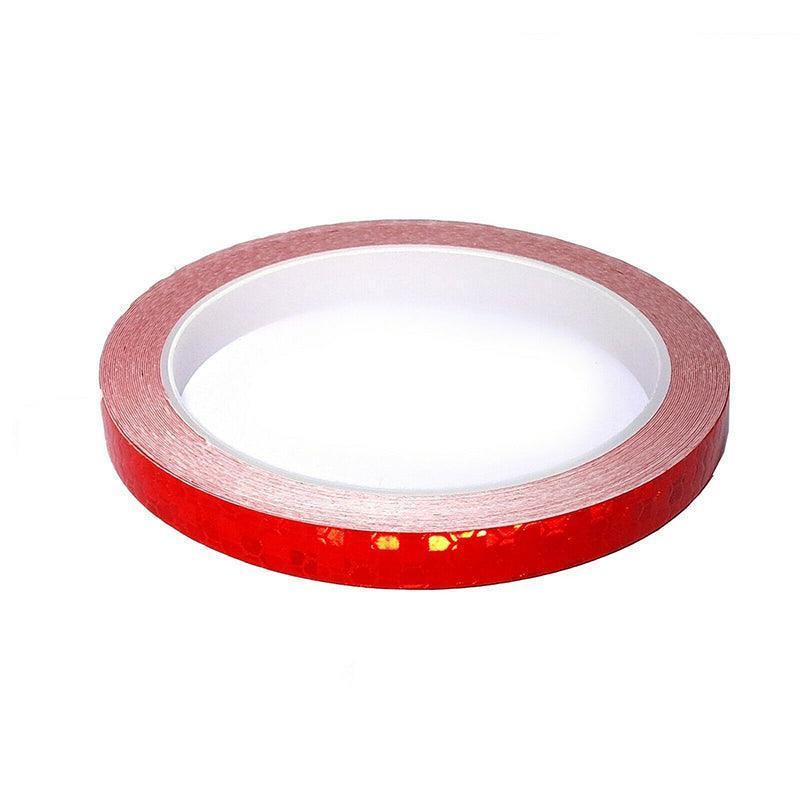 8m Reflective Tape for Bikes Cars Motorcycles Waterproof High Visibility Strip - Red.