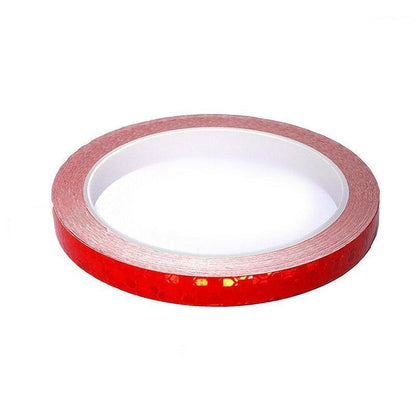8m Reflective Tape for Bikes Cars Motorcycles Waterproof High Visibility Strip - Red.