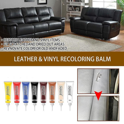 dvanced Leather Repair Gel Kit Filler for Sofa Auto Interior and Scratch Restoration - White