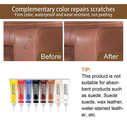 dvanced Leather Repair Gel Kit Filler for Sofa Auto Interior and Scratch Restoration - White