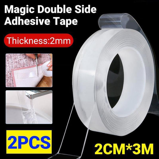 20mm Reusable Double Side Nano Tape Trackless Clear Adhesive Invisible Anti-Slip.