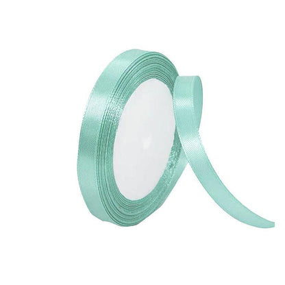 10mm Width Satin Hair Ribbon Wedding Party Decoration Gift Banquet 22m - Blackish Green