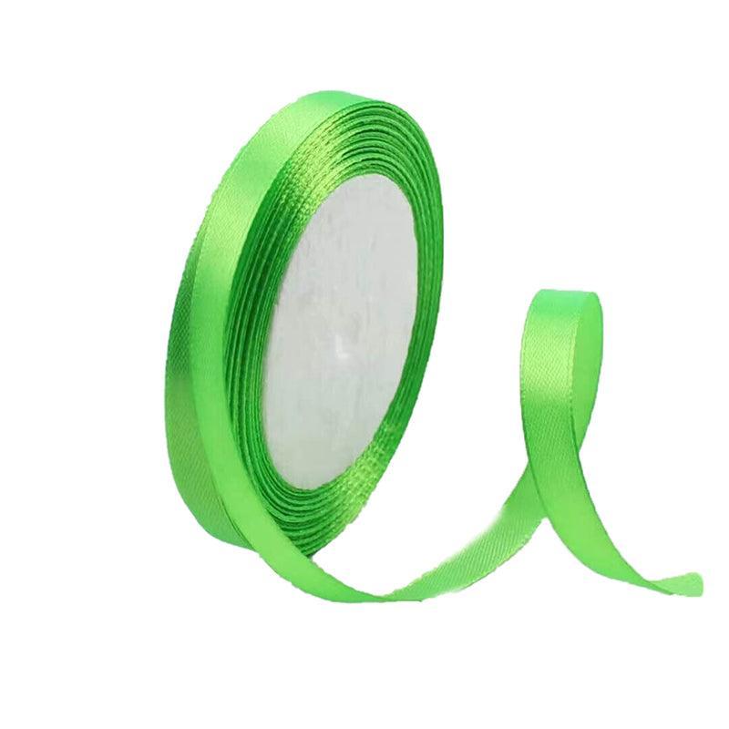 10mm Width Satin Hair Ribbon Wedding Party Decoration Gift Banquet 22m - Blackish Green
