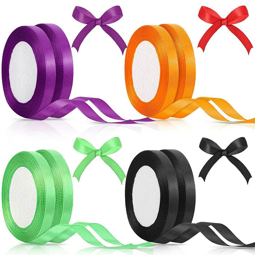 10mm Width Satin Hair Ribbon Wedding Party Decoration Gift Banquet 5m - Blue