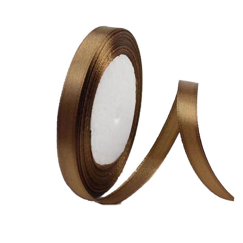 10mm Width Satin Hair Ribbon Wedding Party Decoration Gift Banquet 3m - Gold