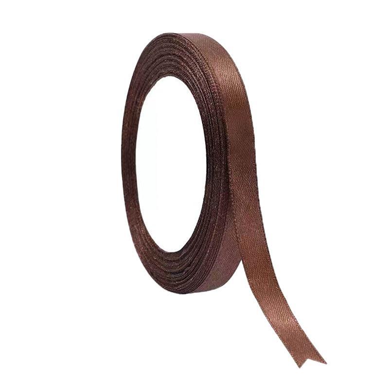 10mm Width Satin Hair Ribbon Wedding Party Decoration Gift Banquet 3m - Gold