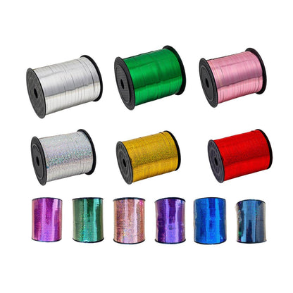 5mm Balloon Ribbon Curling Party String Gift Wrap Decoration Birthday Wedding - Laser-Rose Red